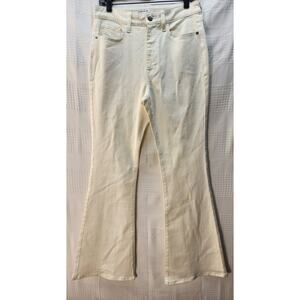 Elizabeth & James Jeans Womens Flare Sz 30x31 Off White High Rise Denim 0433